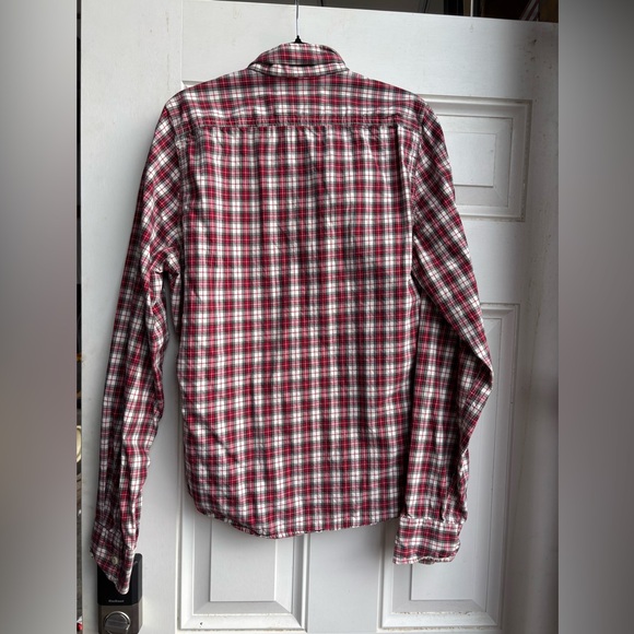 Abercrombie & Fitch Red and White Plaid Shirt - Picture 2 of 4